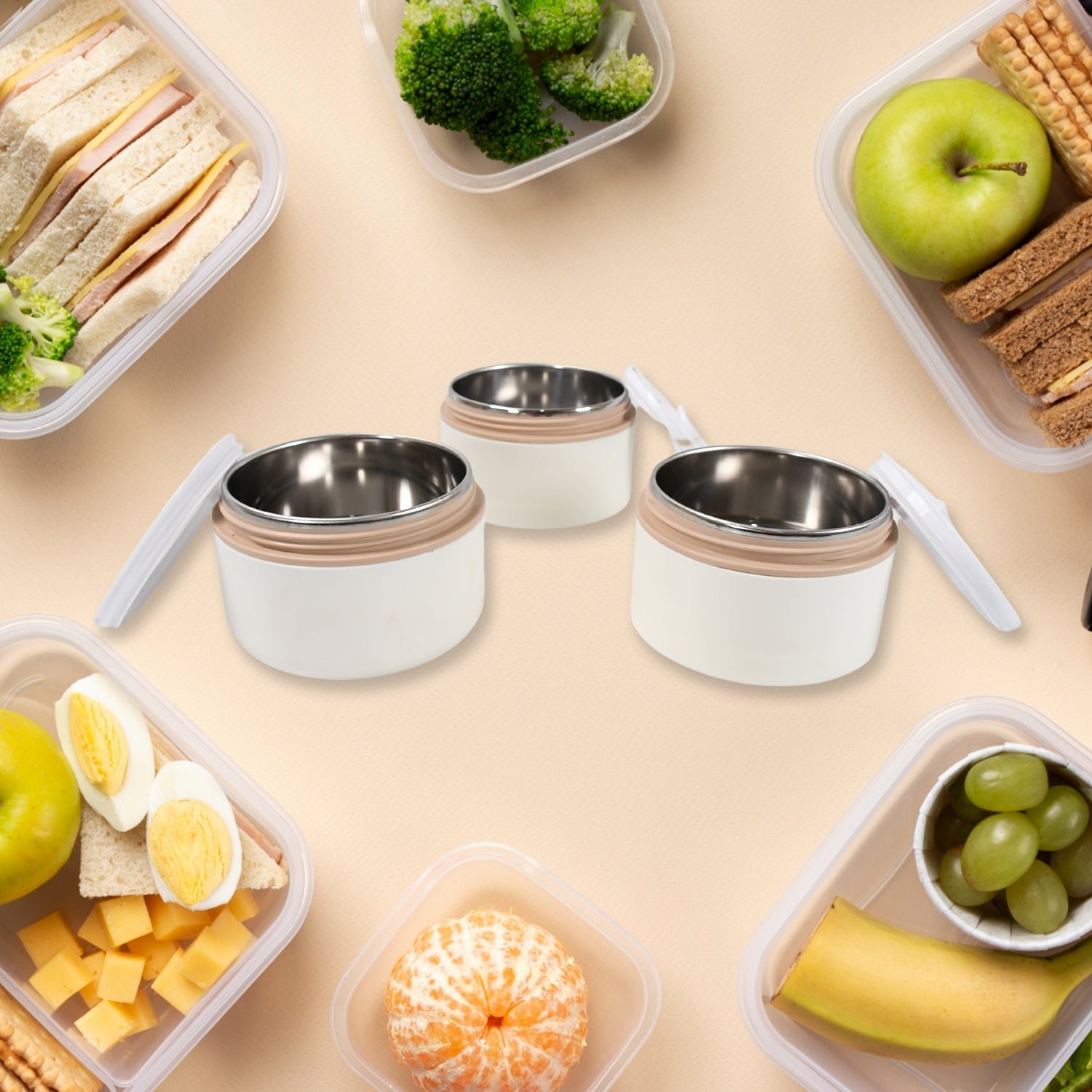 Stainless Steel Lunch Box – 3 Layer, Leak-Proof | Ganesh