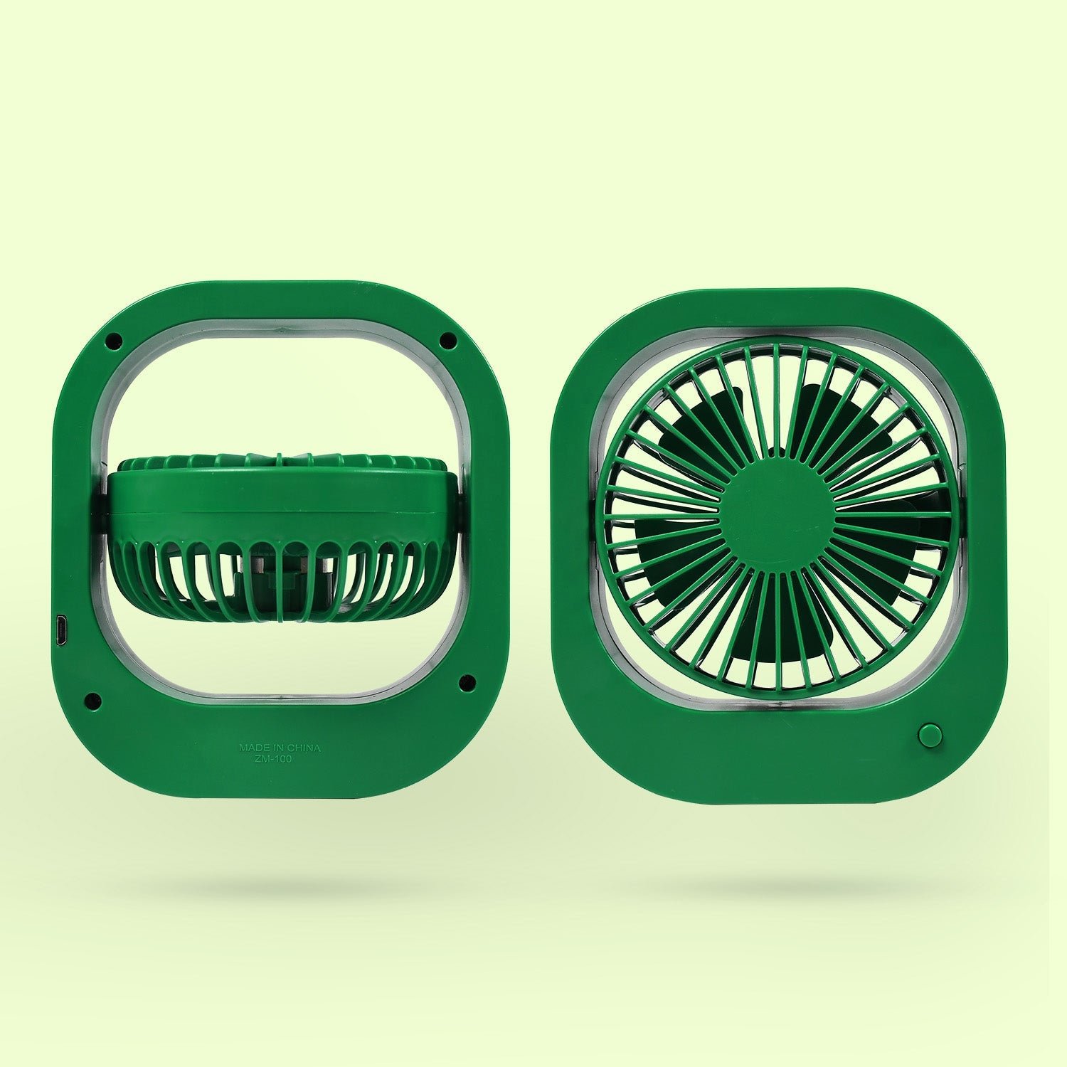 Portable USB Fan – Rechargeable, 2-Speed, 180° Rotating |