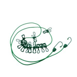 Portable Clothes Drying Rope – Elastic with 12 Clips | FERVENT