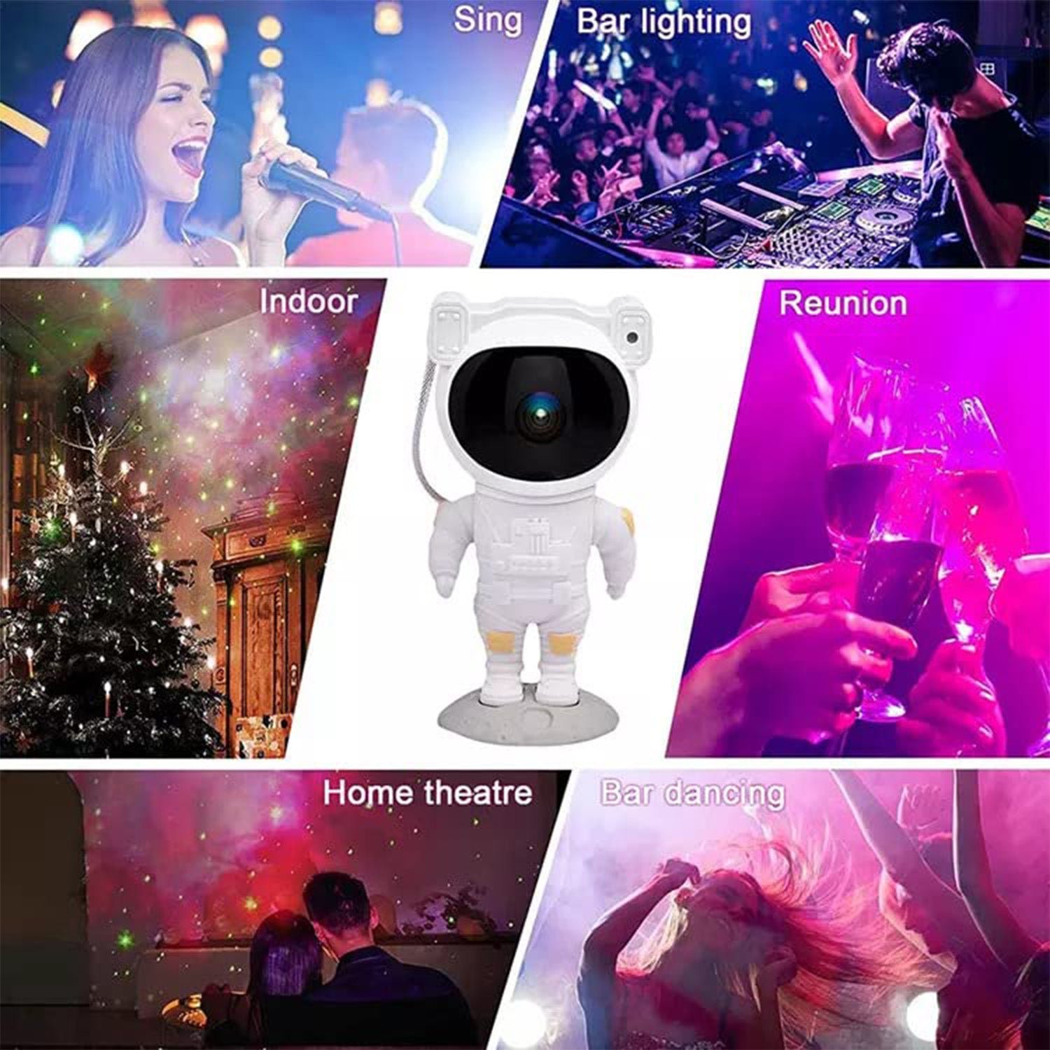 Astronaut Galaxy Projector – Starry Night Lamp | Play & Move