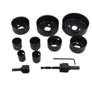 Hole Saw Kit 19-64mm – Carbon Steel Wood Drilling | BoltForce