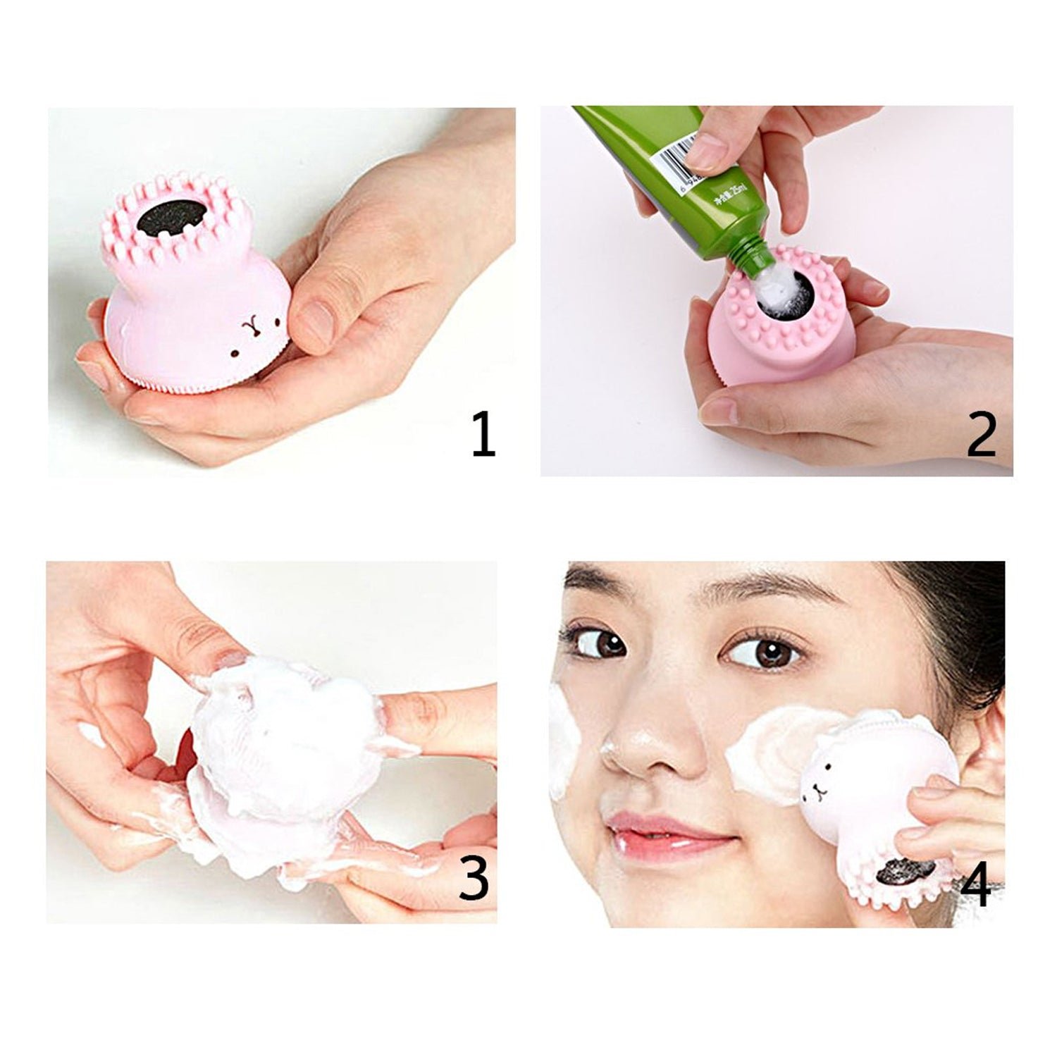 Silicone Facial Cleansing Brush – Octopus Shape & Gentle Massage | Velvet Wellness