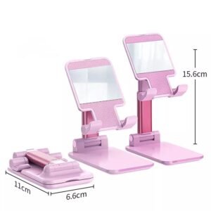 Adjustable Phone Stand – 3-Way Desk Mobile Holder with Mirror | Deskrova