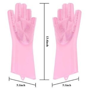 Silicone Cleaning Gloves – Multicolor Reusable Scrubber | Velvet Wipe
