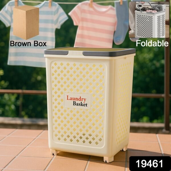 Large Foldable Laundry Basket with Wheels – Spacious & Portable