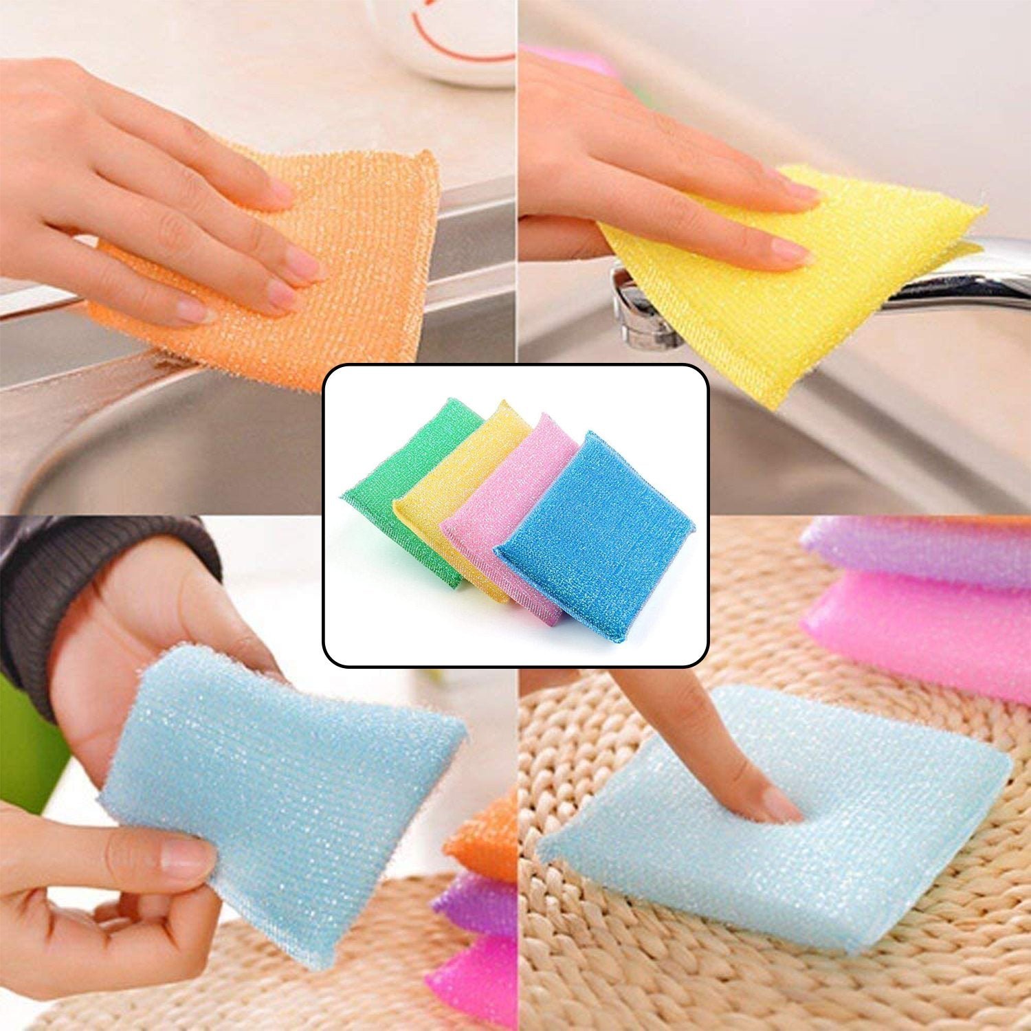 Scratch Proof Kitchen Scrubber Pads – Utensil & Dish Cleaner | CookAura