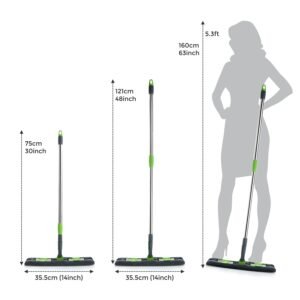 Microfiber Flat Mop – Wet & Dry, 360° Rotating Head | Ganesh