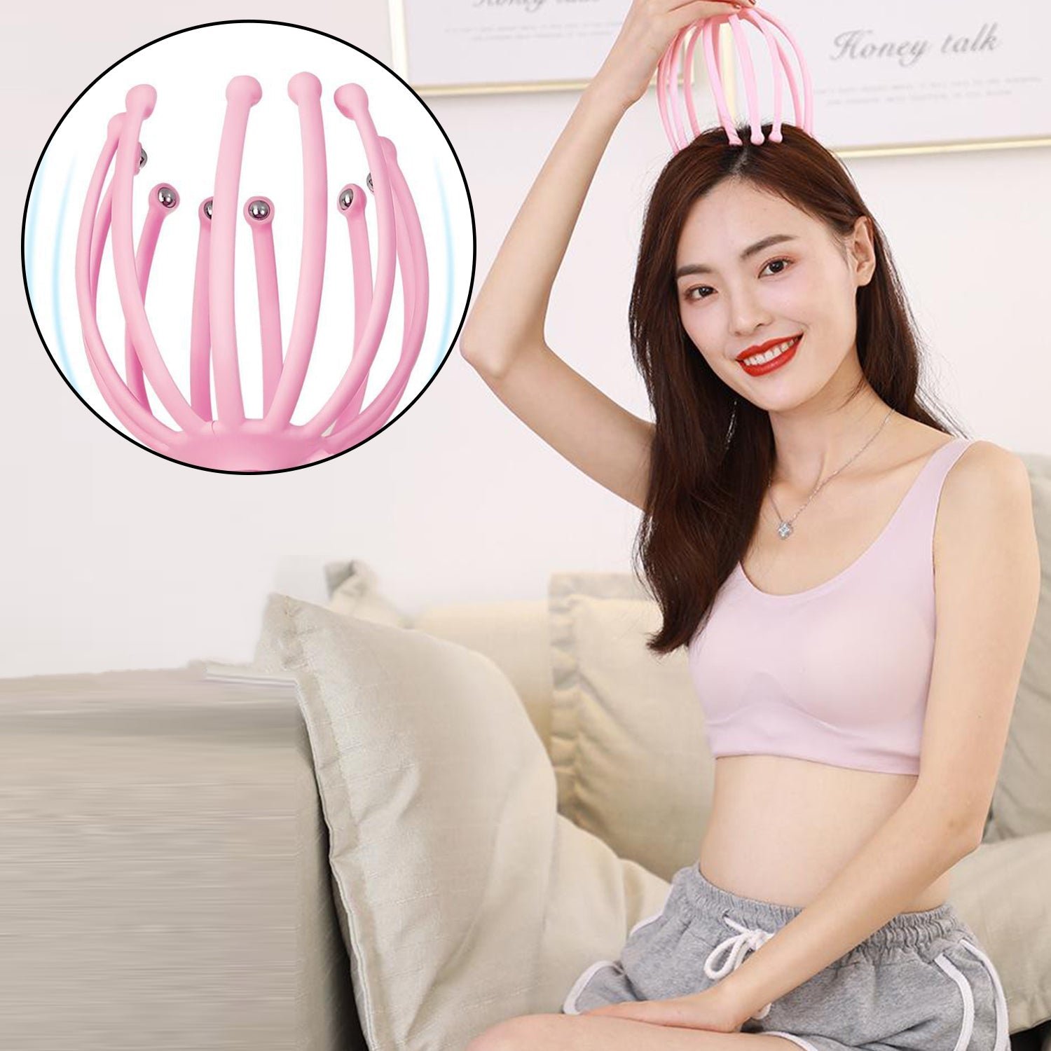 Scalp Massager – Rechargeable Stress Relief & Relaxation | Calm & Curl