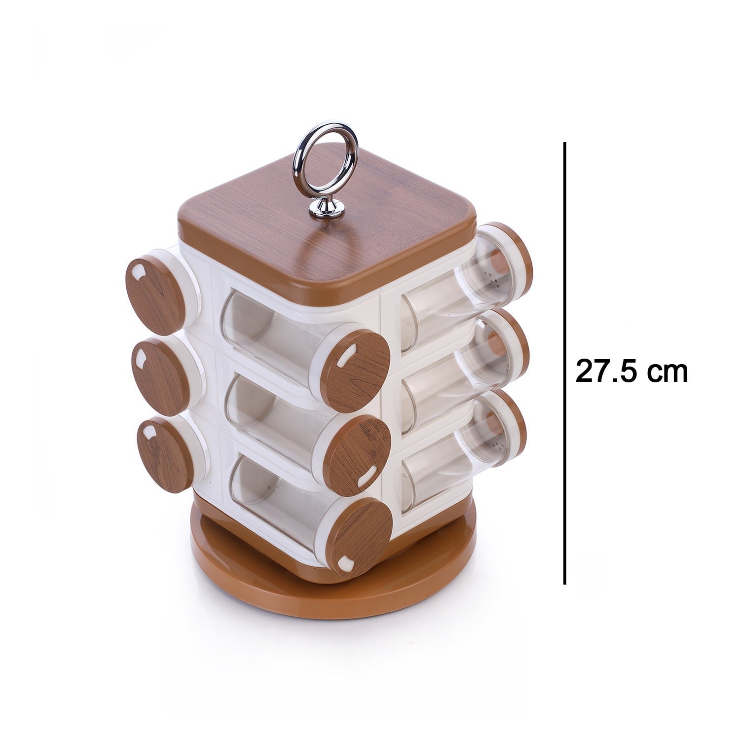 Revolving Spice Rack – 12-Jar Masala Box for Kitchen | Ganesh