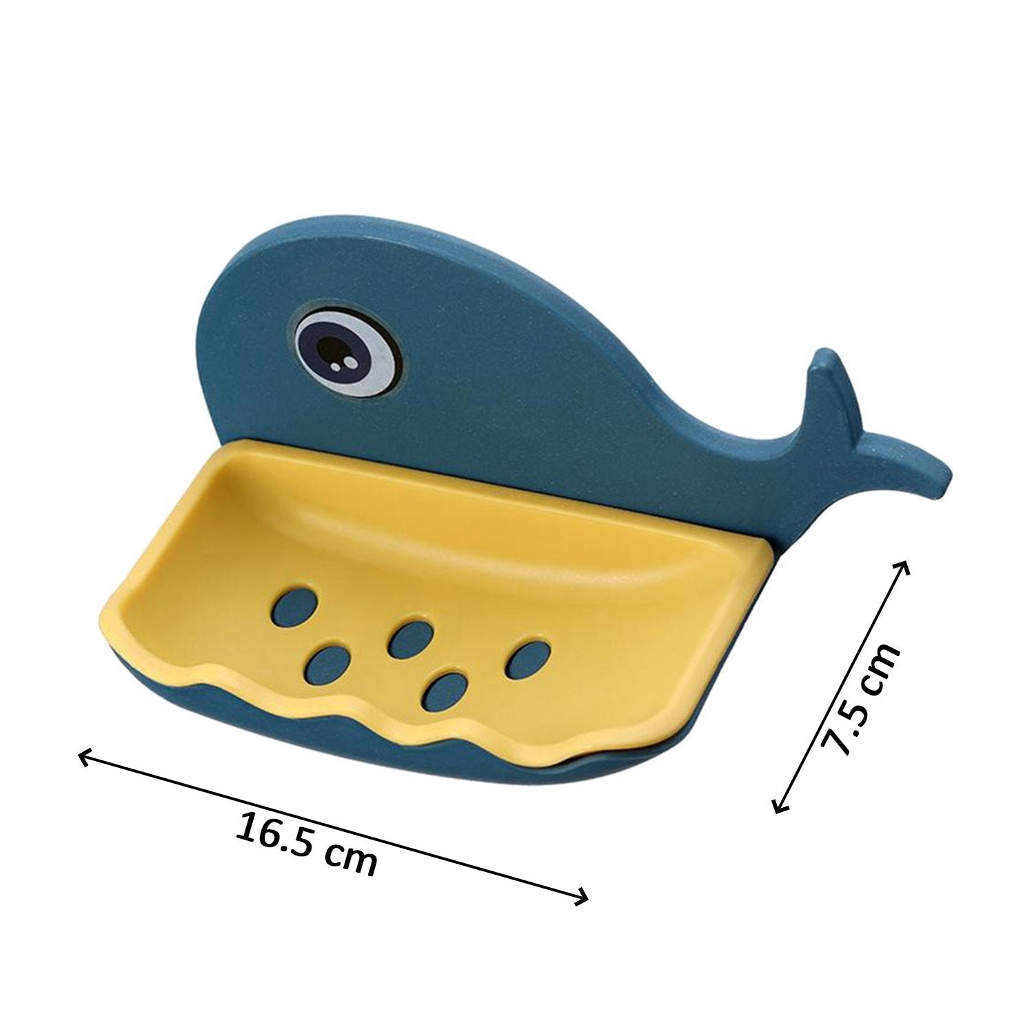 Fish Shape Soap Dish – Wall Mounted, Drainage | VelvetBubbles (Pack of 2)