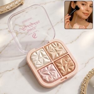 4 in 1 Baked Highlighter and Blusher Palette – Radiant Dewy Glow