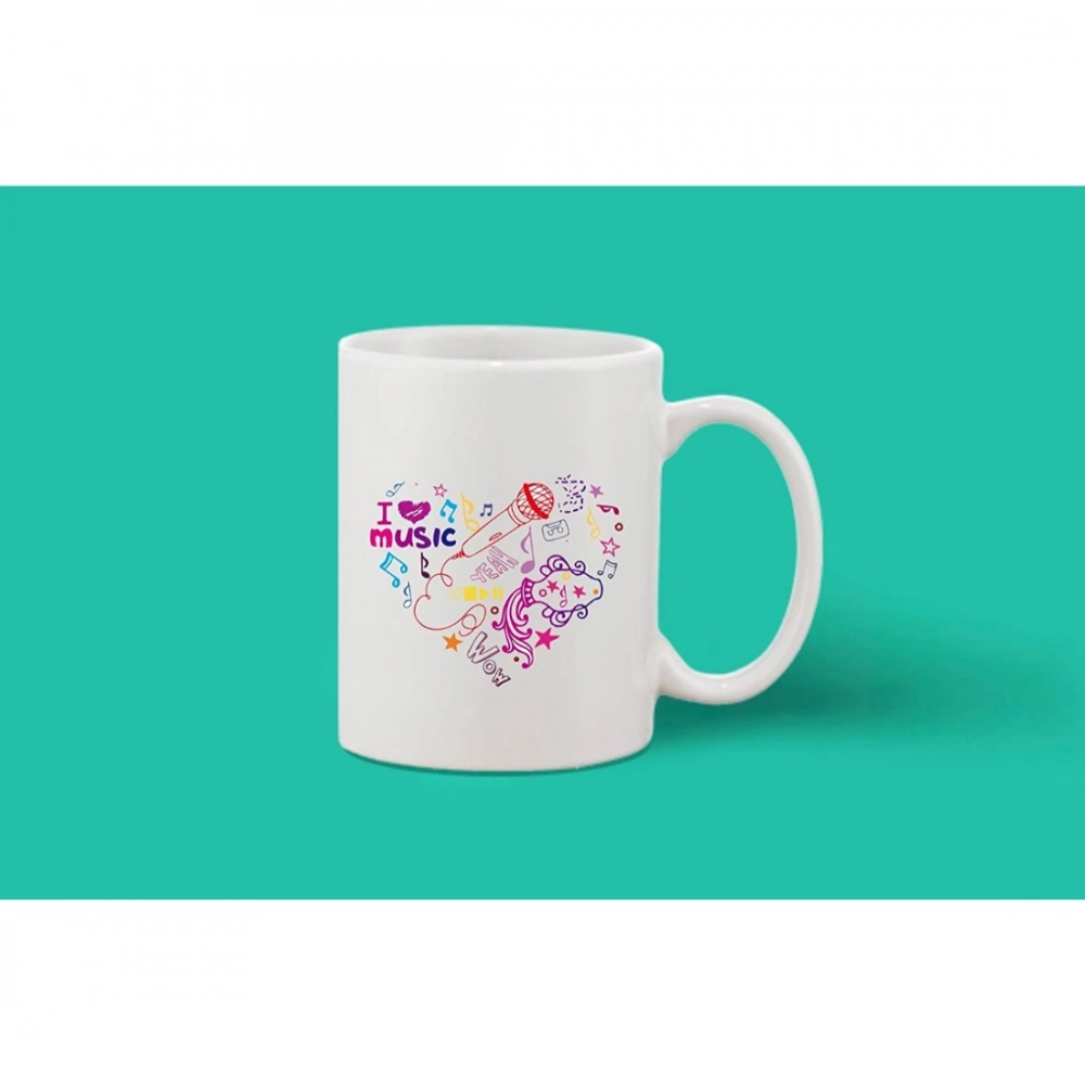 Generic Printed Ceramic Coffee Mug - 1 Pieces, White, 11oz - Image 2