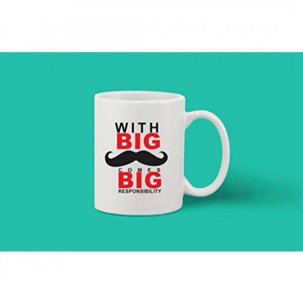 Generic Printed Ceramic Coffee Mug - 1 Pieces, White, 11oz - Image 2