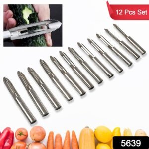 Stainless Steel Peeler Set – 12-Piece Multi-Purpose | Quickslice