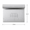 Small Stainless Steel Dough Scraper Cutter 15 x 12 Cm with Scale (1 Pc)