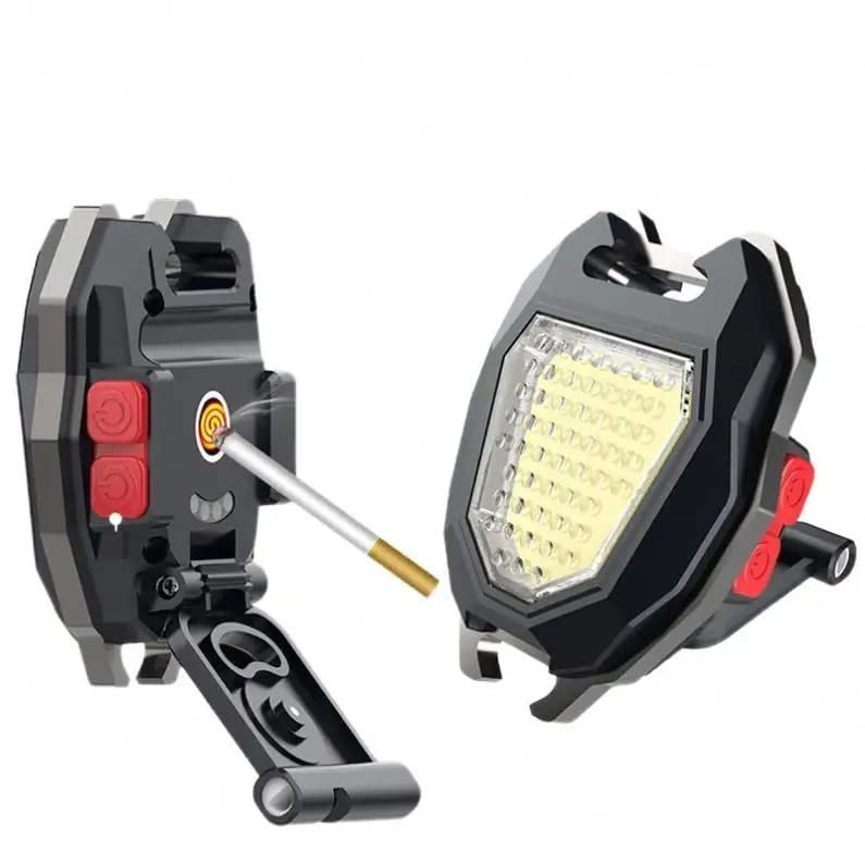 Camping Flashlight – Triangular LED with Lighter & 6 Modes | Poravar