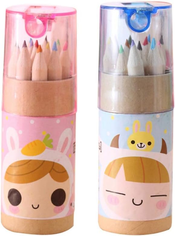51LUPLTS5RL._AC_SL1001 Kids Colouring Pencils Set – 12 Mini Shades with Sharpener | TinyTrendy