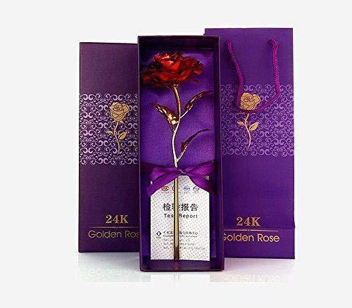 24K Artificial Golden Rose – Elegant Lasting Gift with Box