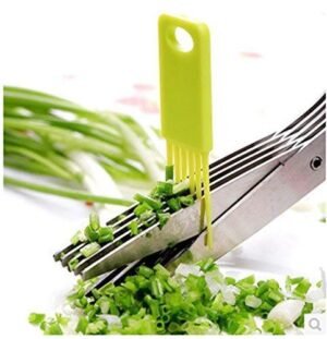 5-Blade Herb Scissors – Stainless Steel Kitchen Cutter | Quickslice