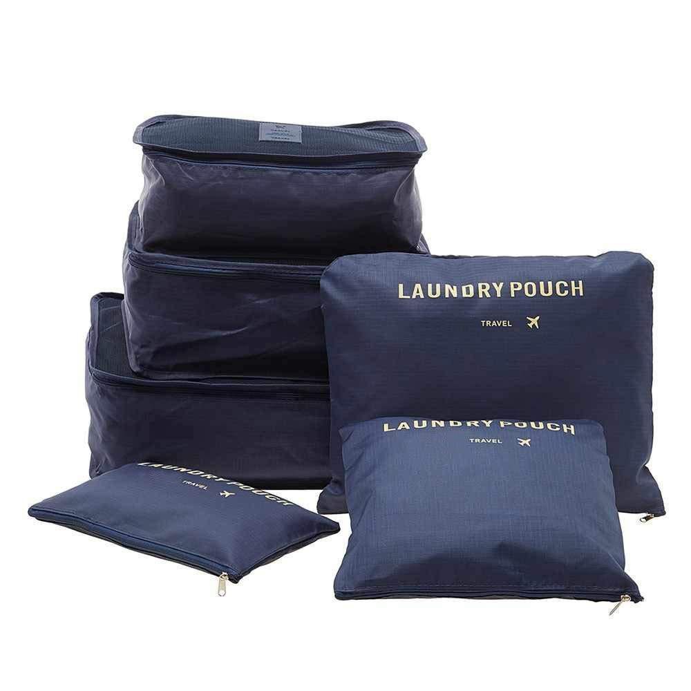 Cloth Organizer Pouch – 6 Pcs Travel Laundry Bags |