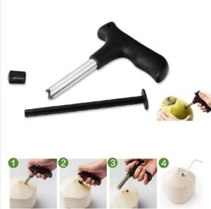 Coconut Opener Tool – Stainless Steel & Ergonomic Grip | Quickslice