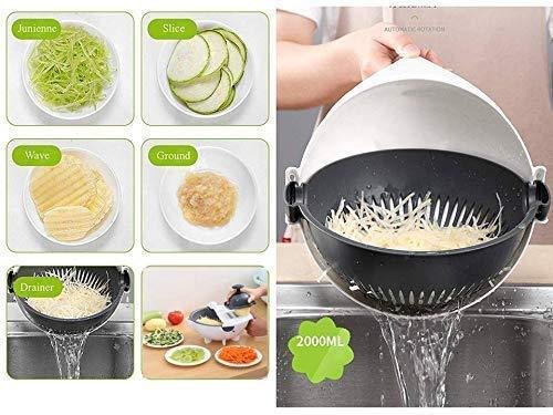 Vegetable Cutter Slicer – 10-in-1 with Rotating Drain Basket | Indo Glow