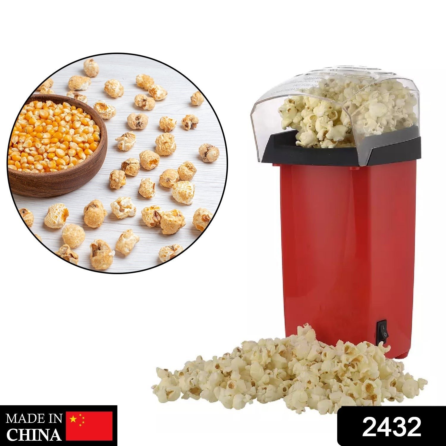 Popcorn Maker Machine – Electric Hot Air for Home | Indo Glow