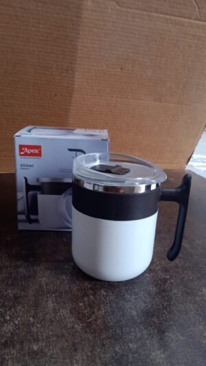 Insulated Mug – 350ml Stainless Steel, Spill-Resistant