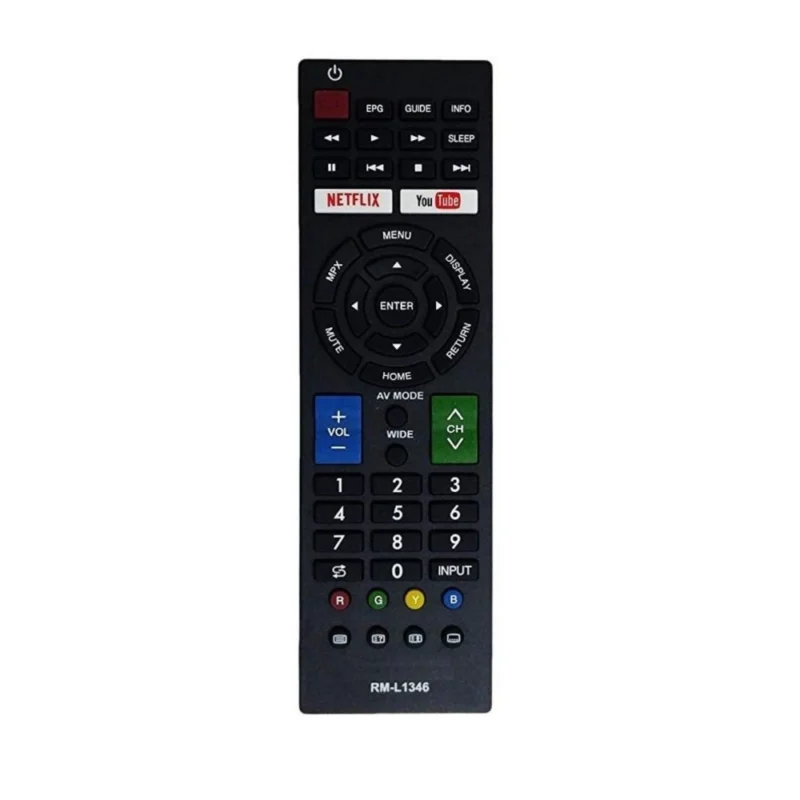 Remote with Netflix and YouTube Function (No Voice), Compatible with Sharp Smart TV LCD/LED Remote Control (Exactly Same Remote will Only Work)
