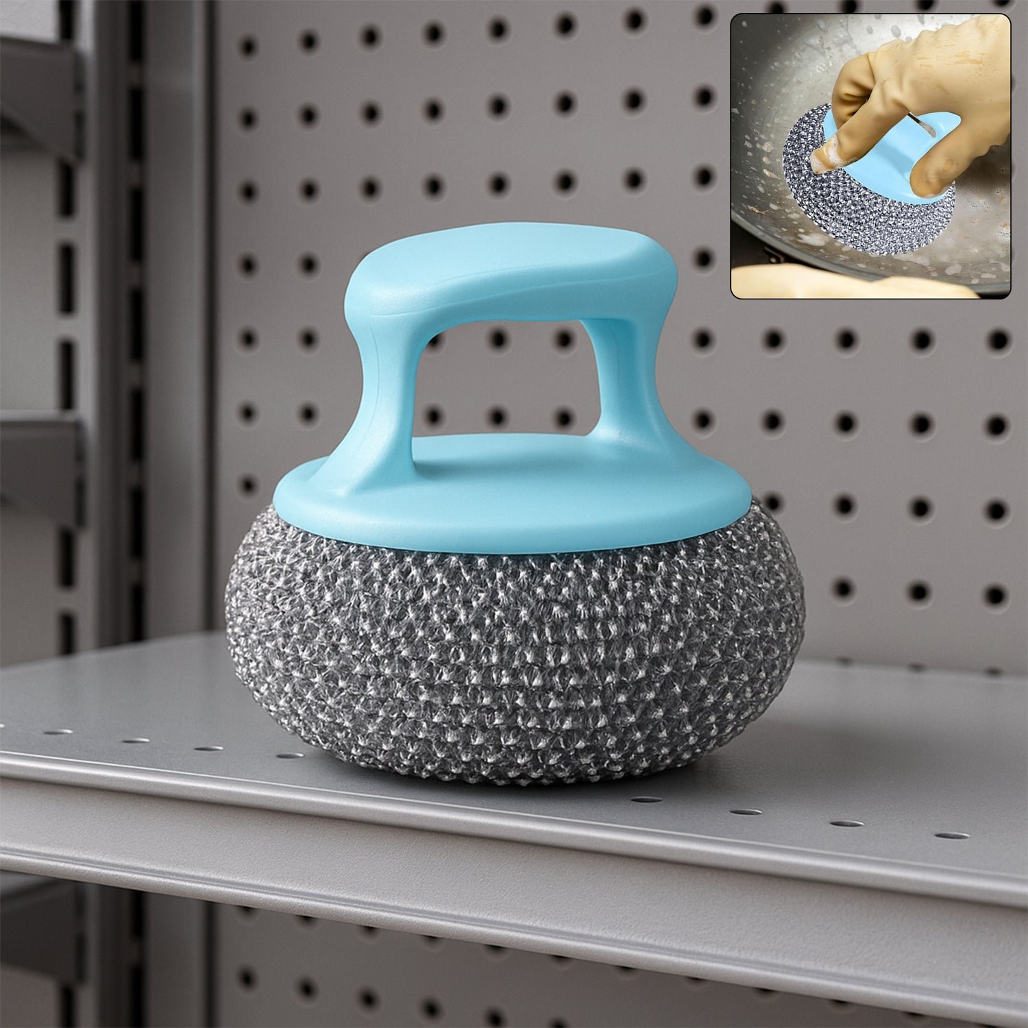 Palm Dish Brush – Multifunctional Kitchen Scrubber for Pots & Sink | Velvet Wipe