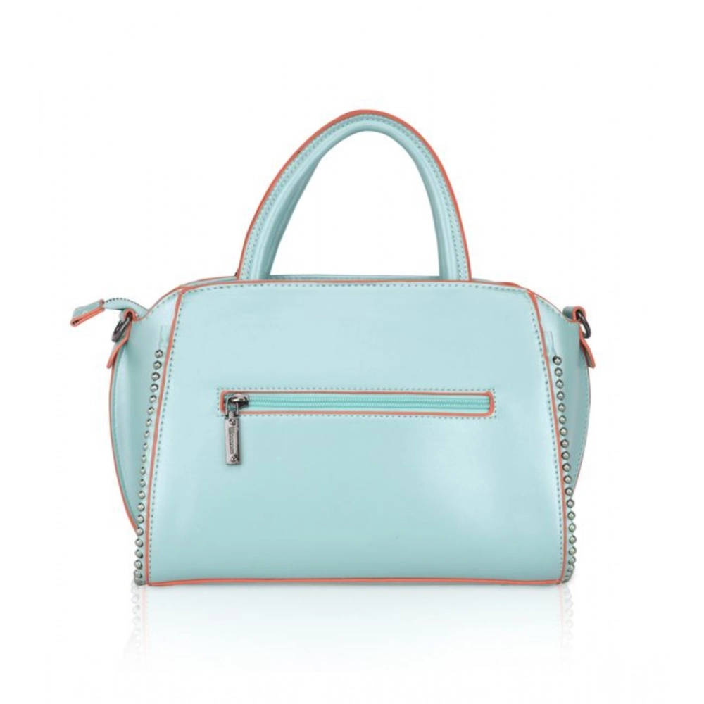 Women's Faux Leather Metal Beads Handbag (Green) - Image 4