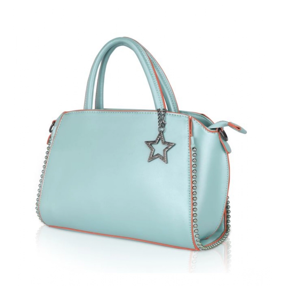 Women's Faux Leather Metal Beads Handbag (Green) - Image 6