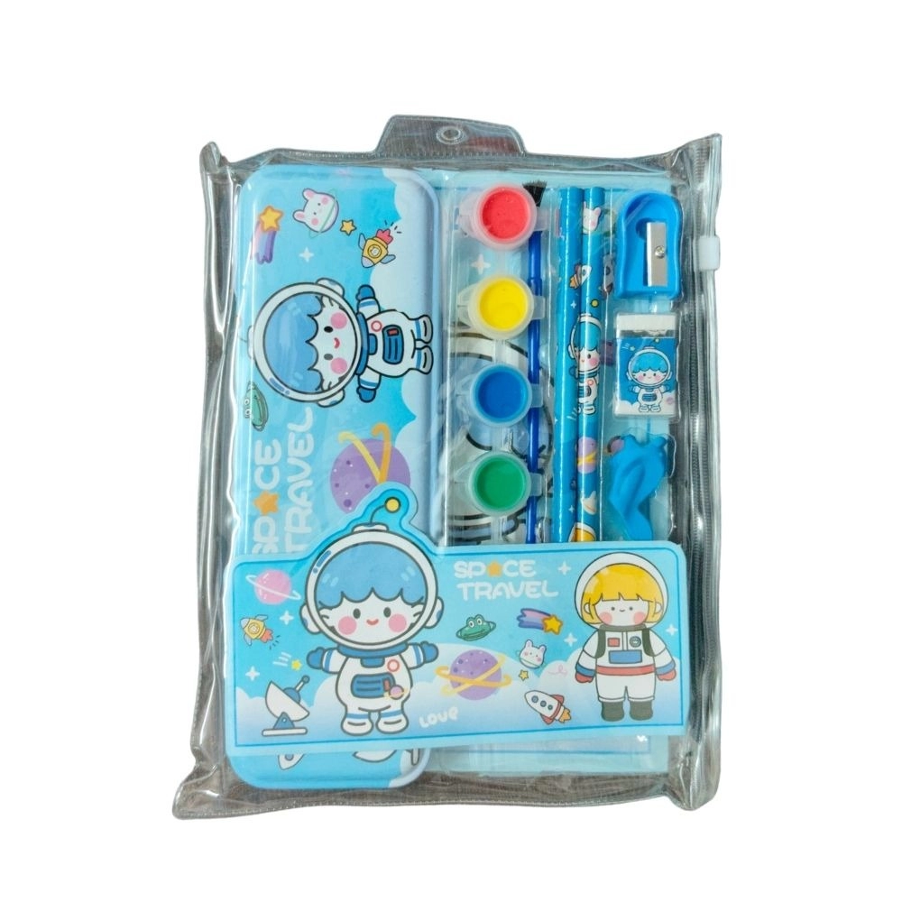 Space Travel Theme Pencil Metal Box Set | Plastic | Stationery | 3+ Years - Image 3