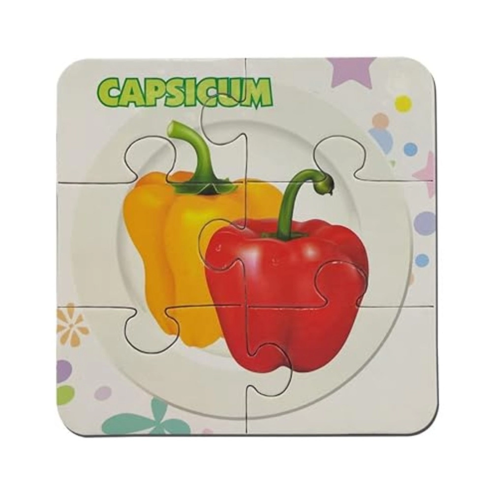 4_Pcs Set Vegetable Puzzles | Cardboard | Educational Toys | 3+ Years - Image 4