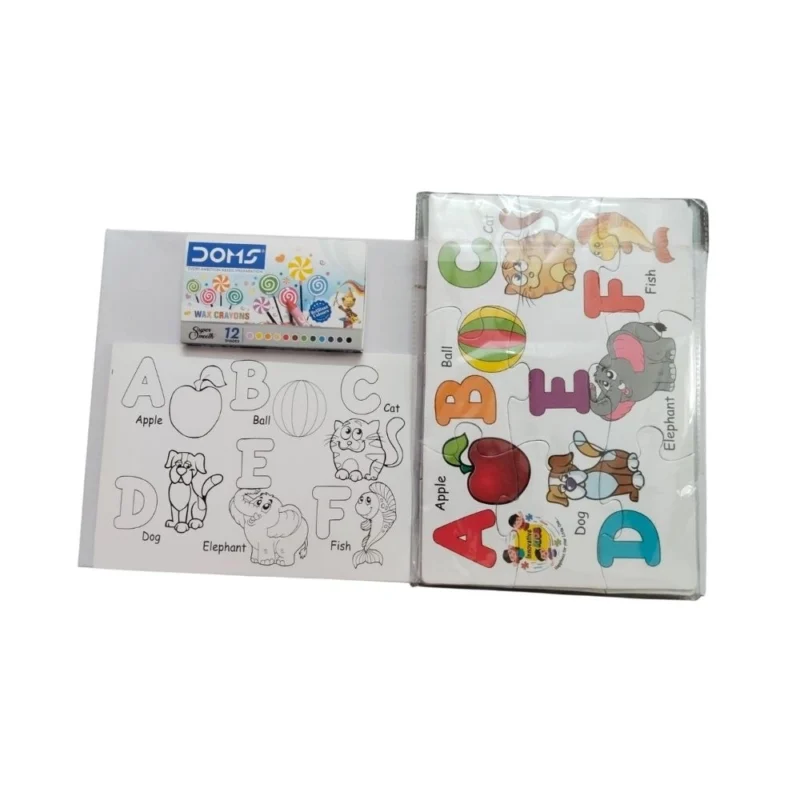 2 In 1 Puzzle & Colors Alphabet |   Cardboard  |   Educational Toys| 3+ Years