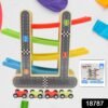 Wooden Race Track – 4-Level Car Ramp Set for Toddlers | Action Legion