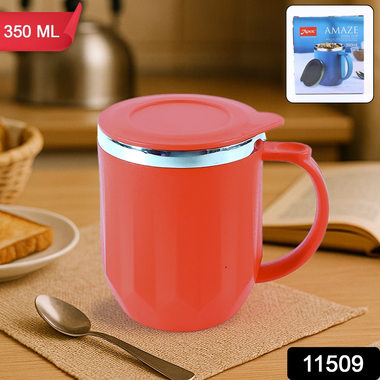 Insulated Mug 350ml – Stainless Steel Hot & Cold Coffee Tumbler