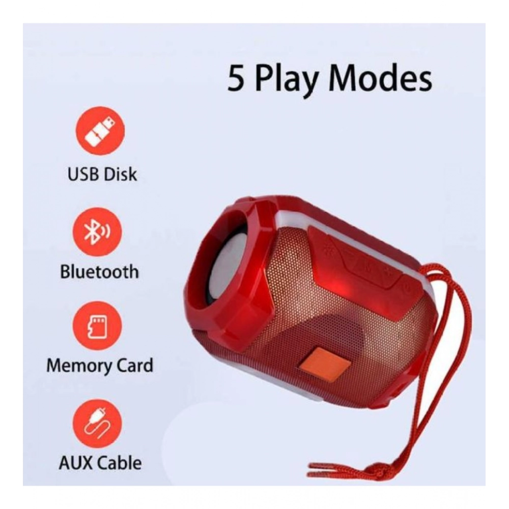 Plastic Rubber Wireless A005 Bluetooth Speaker (Red) - Image 3