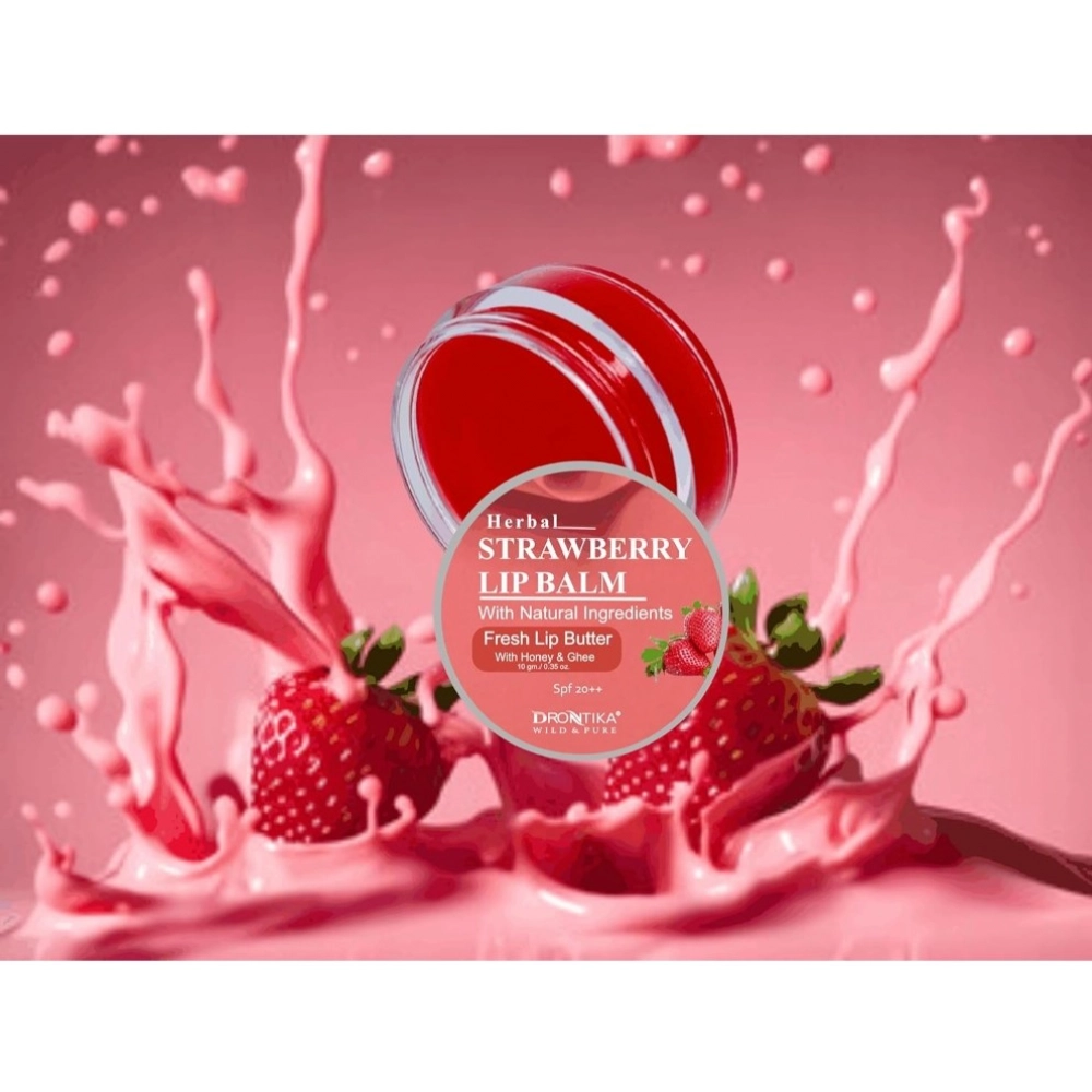 Generic Unisex Herbal Dark And Chapped Lips Cherry & Strawberry Lip Balm Pack Of 2 (10gm) - Image 2