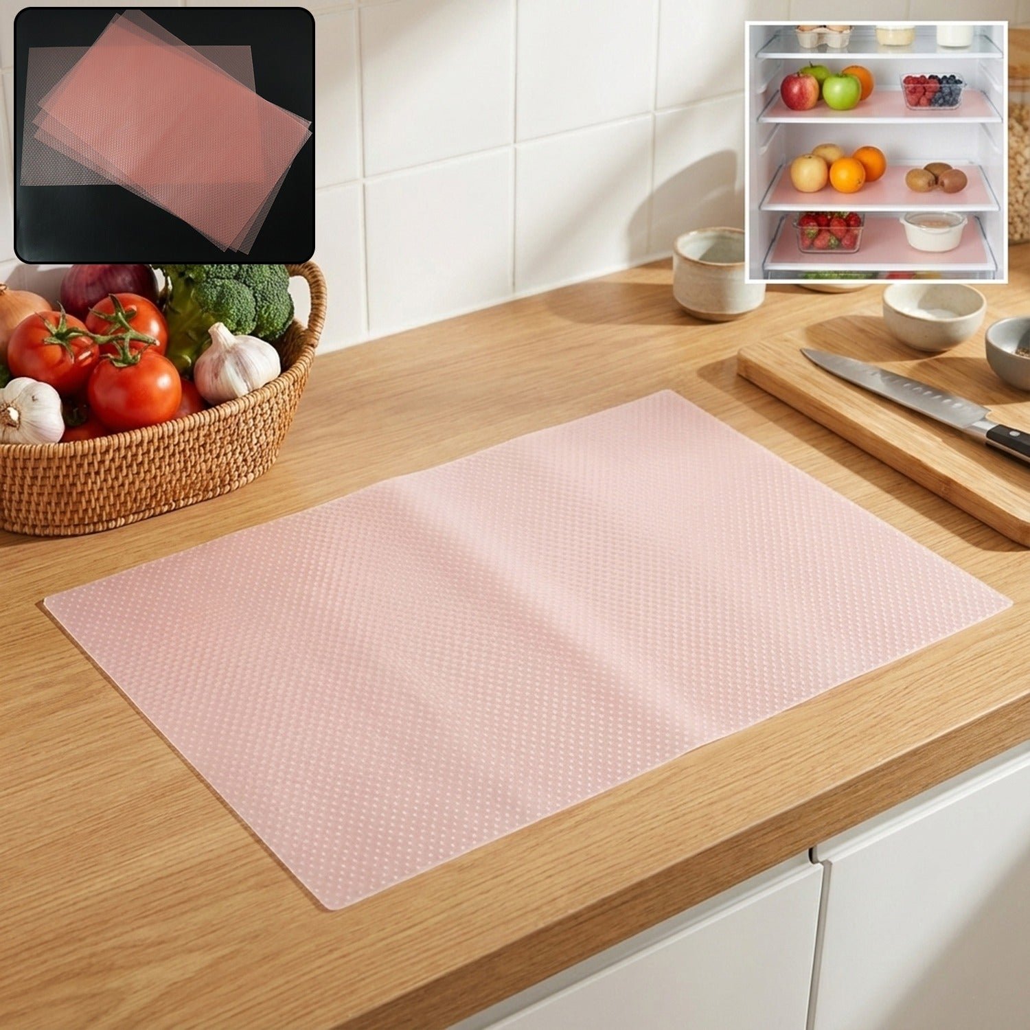 542e5832-ec40-4f4e-ab3d-ce8ba3a5e69c Transparent Fridge Mat – Durable Spill Protection, 4-Pc Set