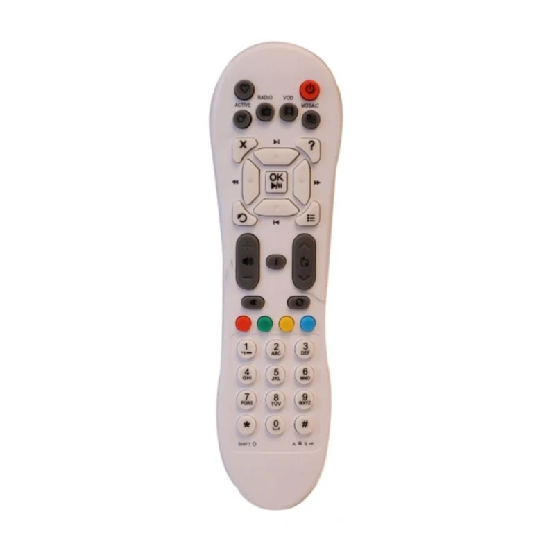 DTH Remote No. 125 Compatible-Replacement for Videocon DTH Set Top Box Remote (White)