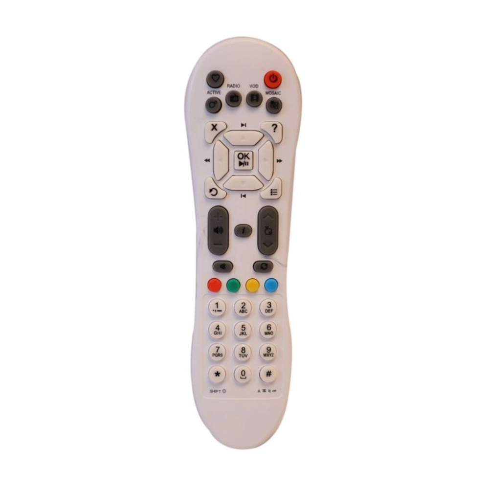 DTH Remote No. 125 Compatible-Replacement for Videocon DTH Set Top Box Remote (White)