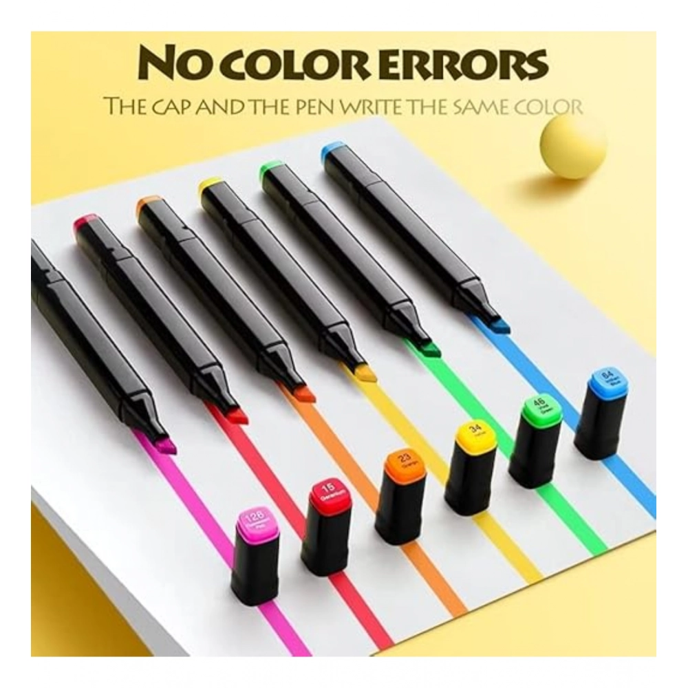 Plastic 24Pcs Colors Art Markers Sketch Pen Dual Tip Artist Art Marker (Multicolor ) - Image 4