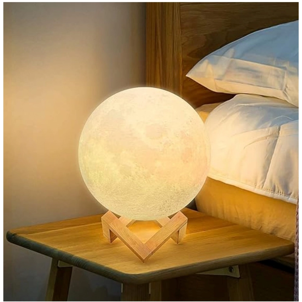 Plastic 3D Moon Night Lamp (Multicolor) - Image 4