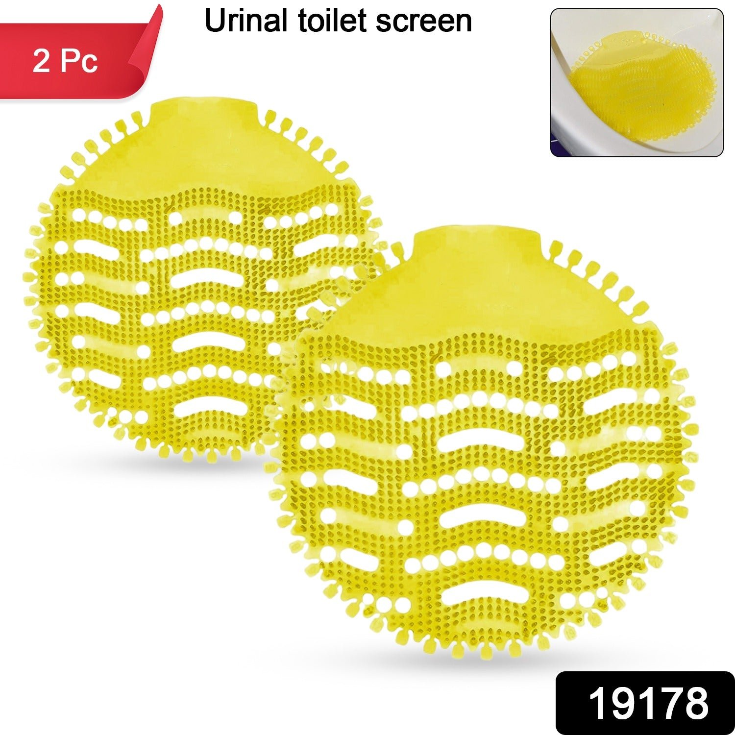 Urinal Screen Deodorizer Mat – Anti-Splash Odor Control (2 Pc Set)