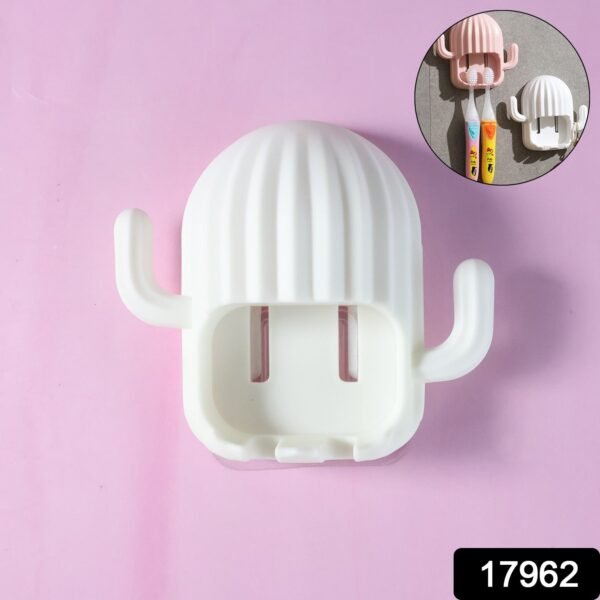 Cactus Toothbrush Holder – Wall Mounted with Dust-Proof Cover