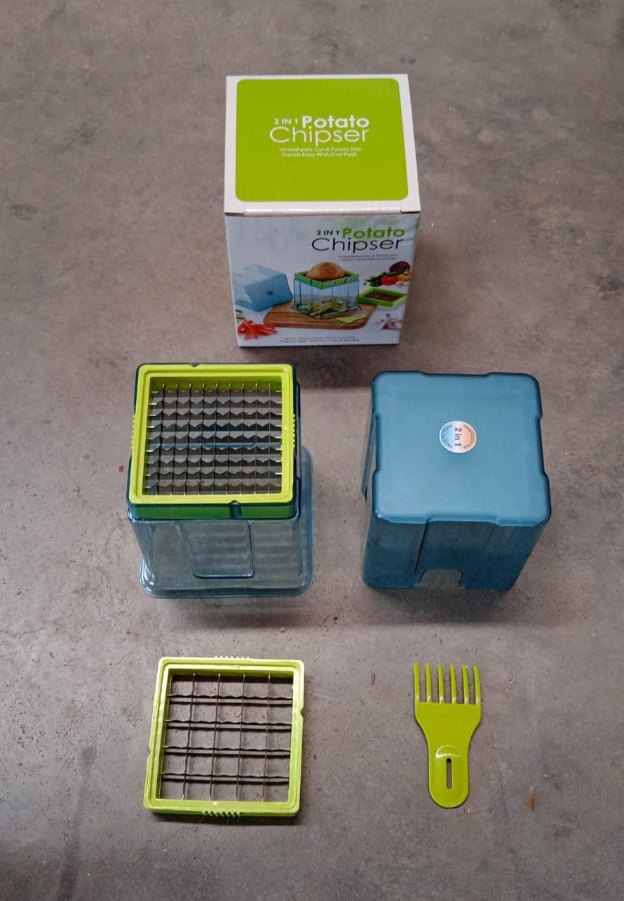 Potato Chipper & Slicer – Dual Blade French Fries Maker | Quickslice