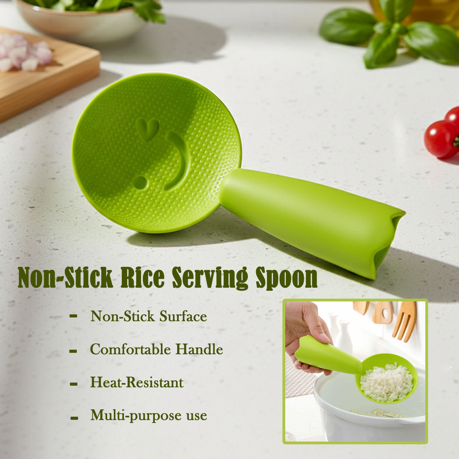 Non-Stick Rice Serving Spoon – Comfortable Grip & Heat-Resistant