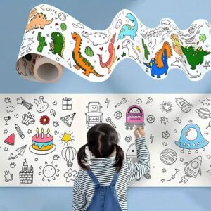 Educational Coloring Roll – Giant Ocean-Themed Art Paper for Kids