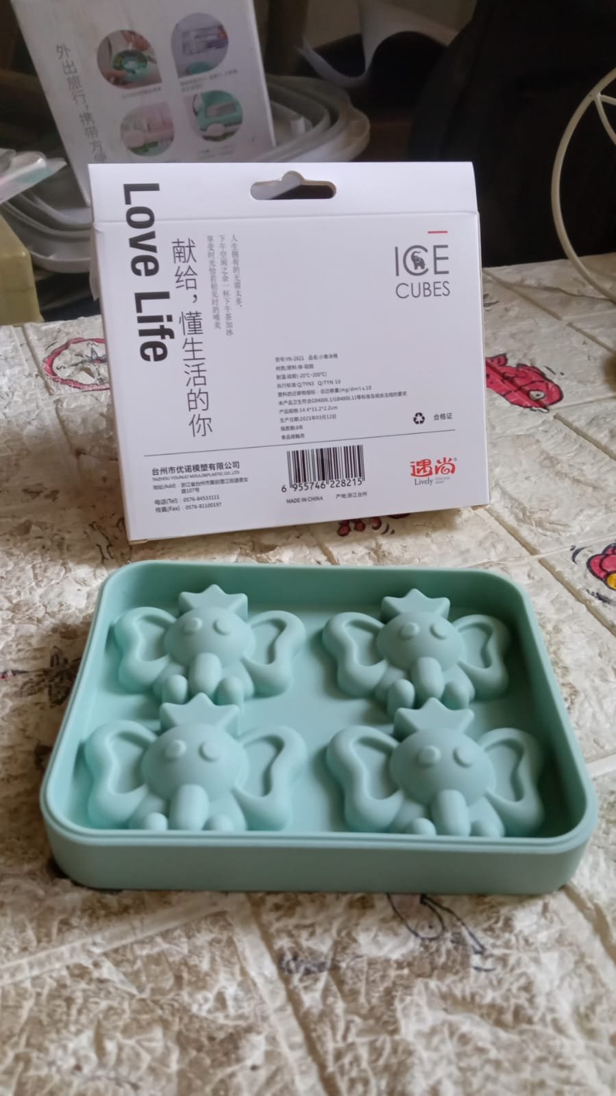 Cartoon Ice Cube Tray – 4-Grid Silicone Mould | Indo Glow